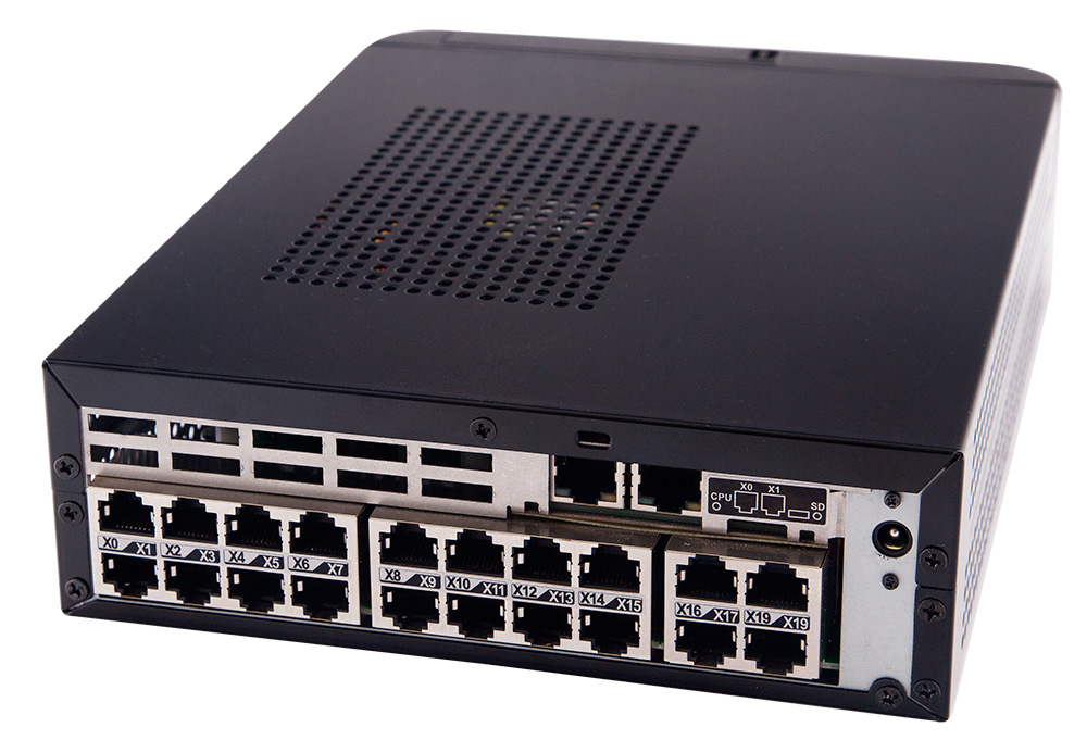 «Агат UX-3730». Выполнена в компактном настольном корпусе. Поддерживает до 32 аналоговых абонентов или до 48 городских телефонных линий, до 12 цифровых потоков Е1, в зависимости от выбранной комплектации. Позволяет работать с каналами IP телефонии по протоколам SIP и H323, обеспечивая до 30 одновременных соединений. Гарантирует работу до 256 IP абонентов сохраняя для них все функциональные возможности традиционных аналоговых или цифровых абонентов АТС.